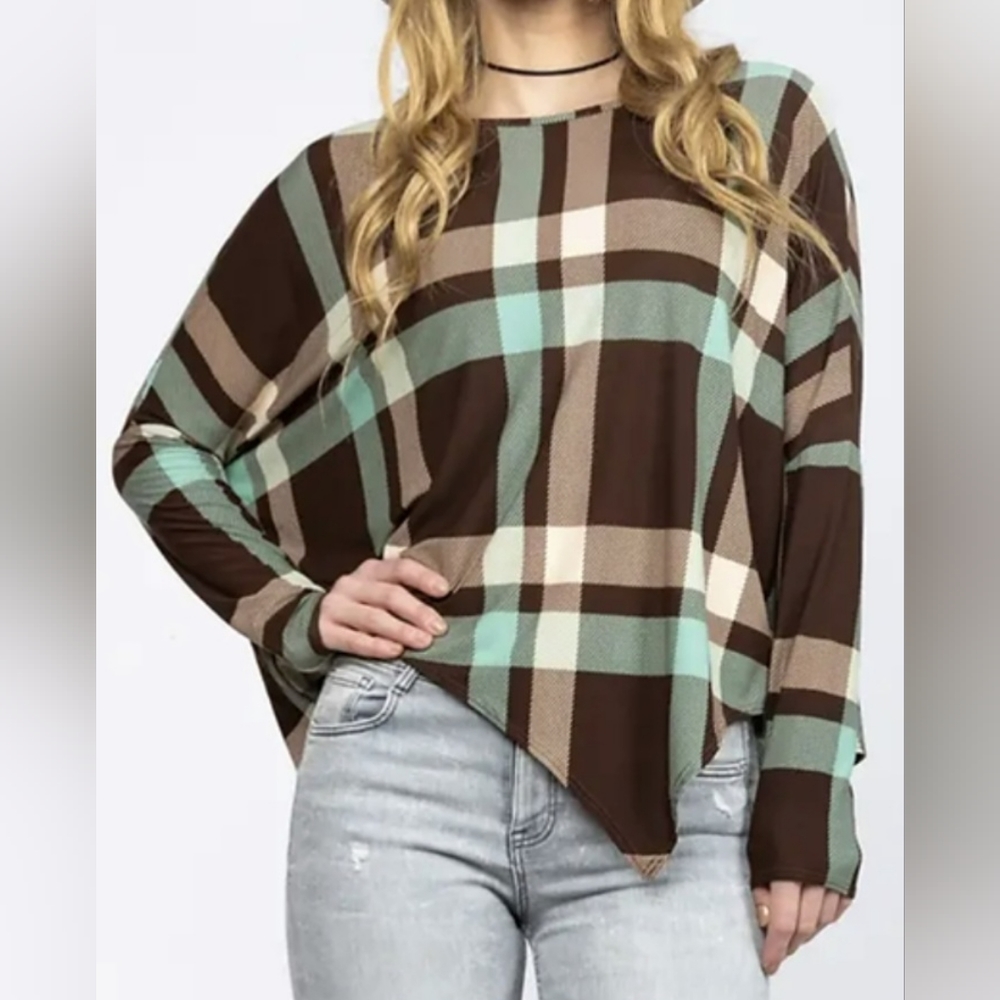 MacMillan Plaid Print Top